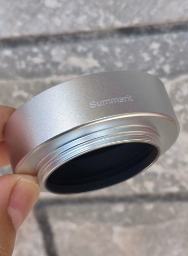 1pcs silver metal lens hood - silver,