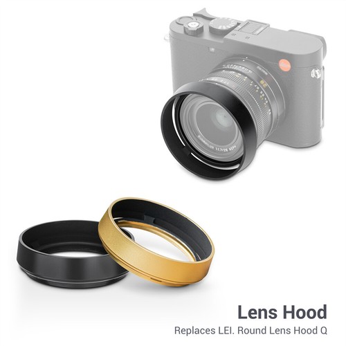 Lens hood with cap - lens, hand