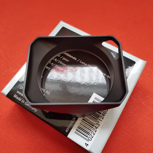 Black silver lens hood - lens,